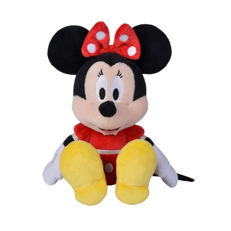  minnie souris peluche robe rouge 25 cm 